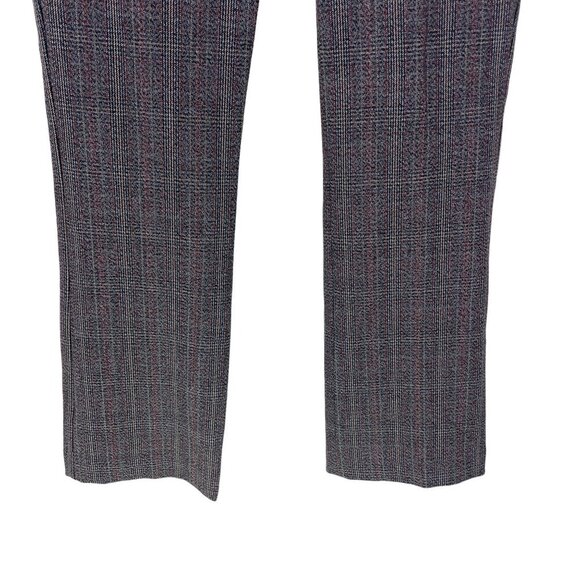 Express Women 8R Columnist Barely Boot Mid-Rise Plaid Stretch Slacks Pants Brown - Picture 3 of 9